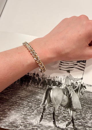Braided Rope Cuff- Two Tone