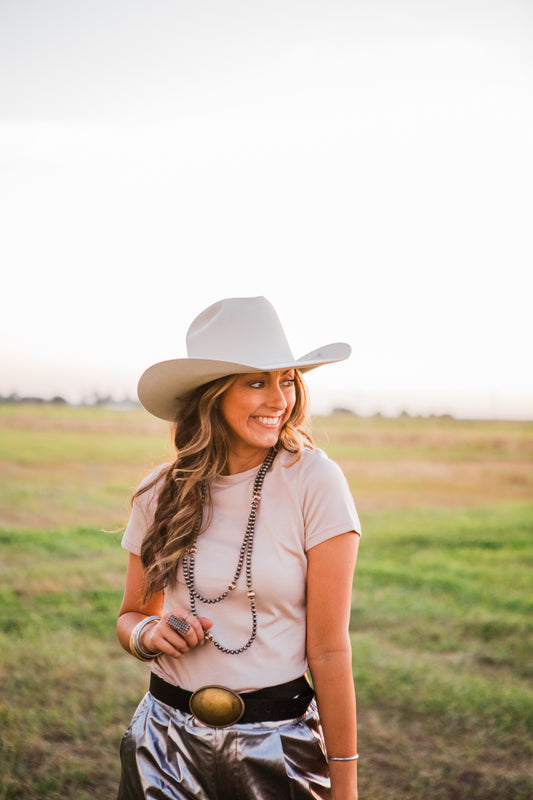 The 66" Two Tone Beaded Necklace