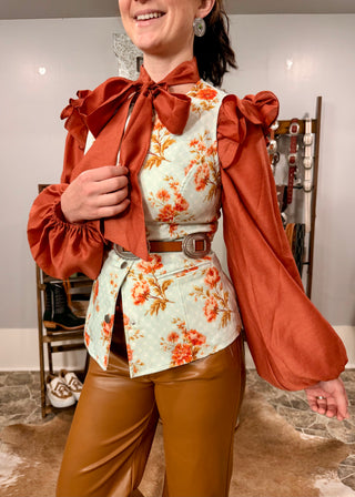Roped in Romance Floral Vest