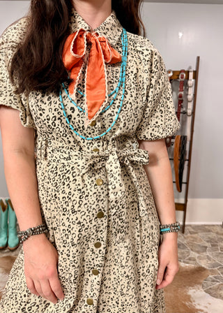 The Prairie Leopard Midi Dress