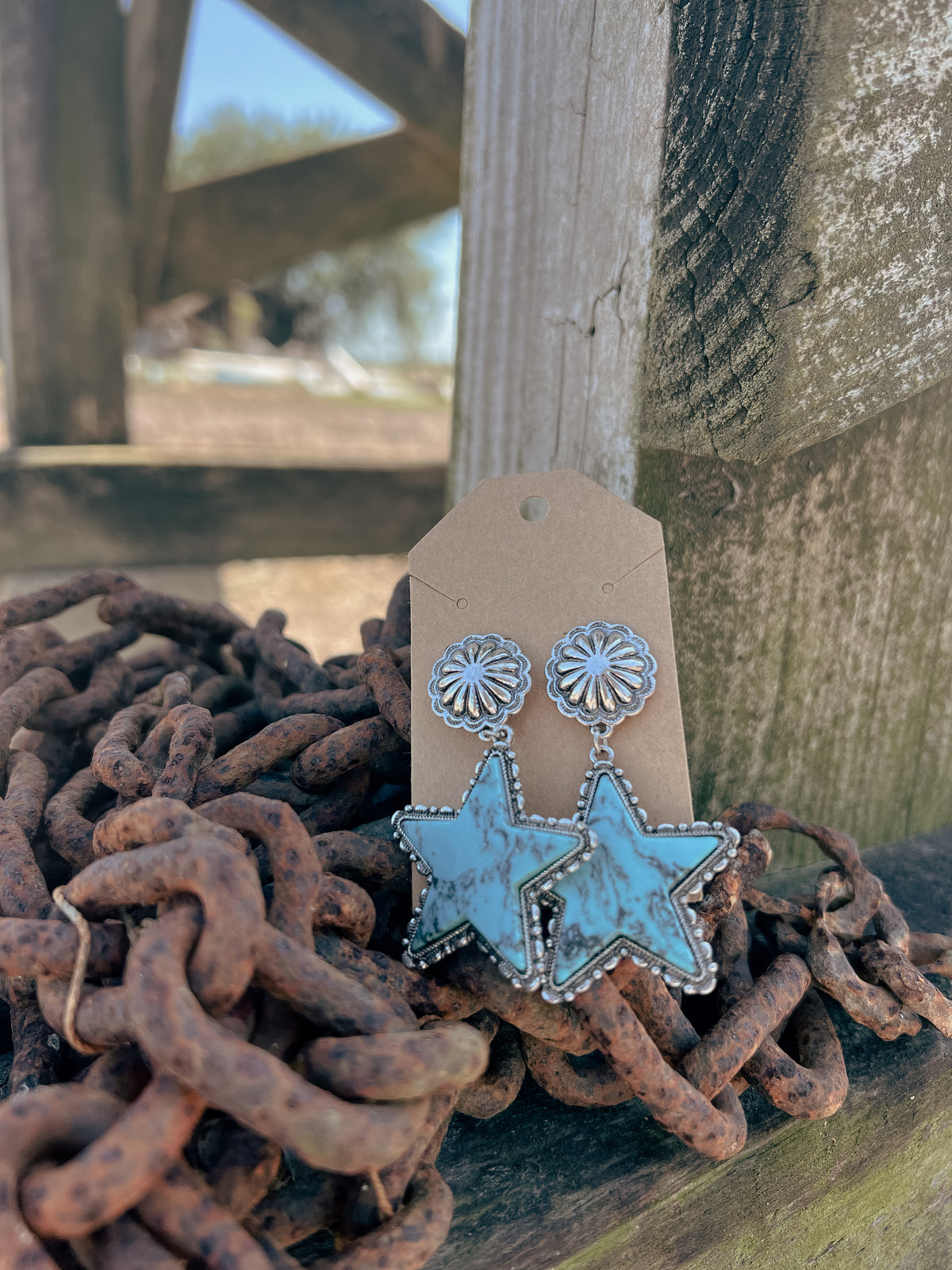 Concho Star Earrings