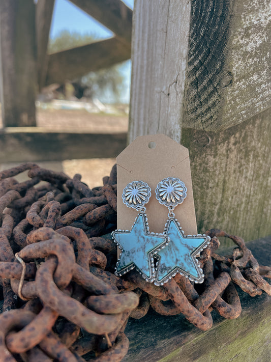 Concho Star Earrings