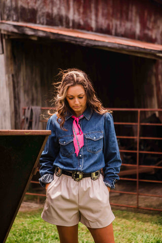 The Kaufman Black Concho Belt