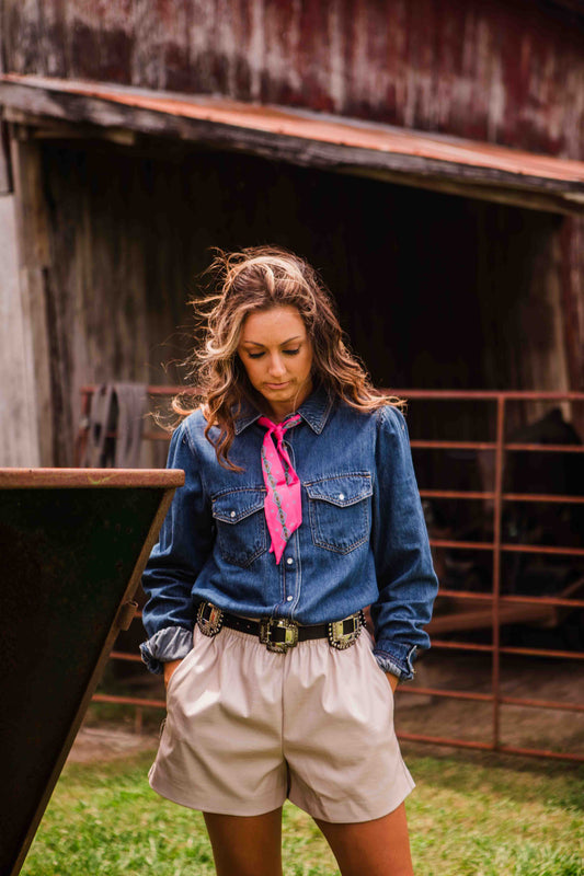 The Kaufman Black Concho Belt