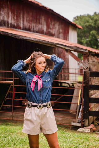 The Kaufman Black Concho Belt
