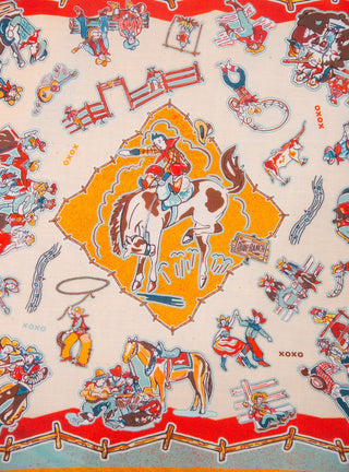 Ranch Party Shorty Wildrag, a 70% cotton and 30% silk accessory measuring 26 x 26 inches.