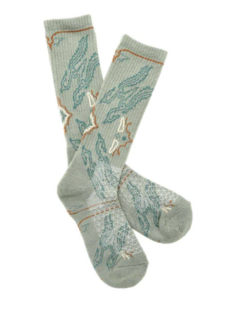 Fringe Tucumcari Gray Performance Socks - Big Country's Western Wear