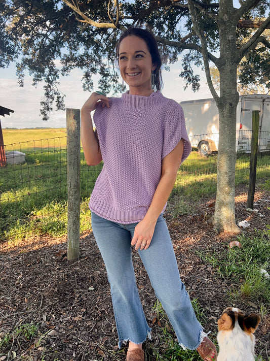 The Lilac Mock Neck Sweater