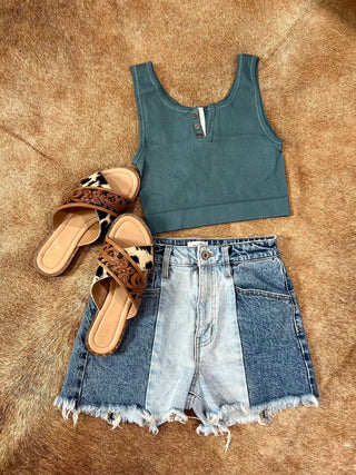 The Bryer Ribbed Crop (mult. colors)