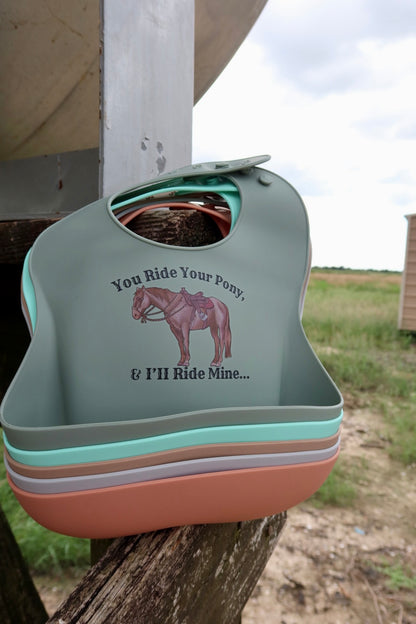 Ride Your Pony Silicone Bib