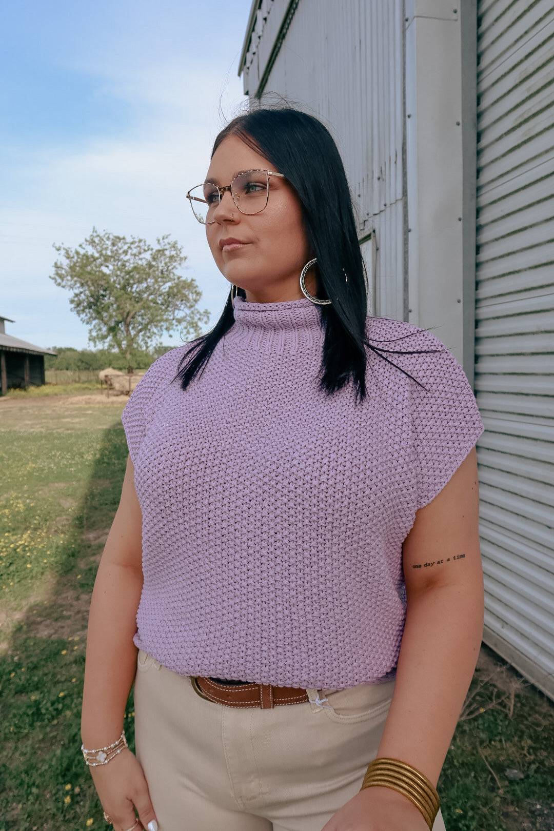 The Lilac Mock Neck Sweater