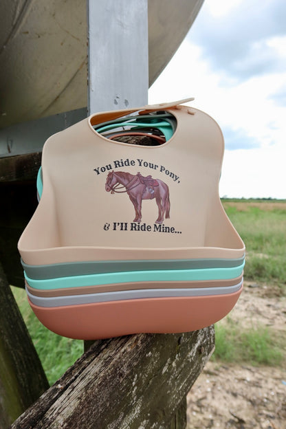 Ride Your Pony Silicone Bib