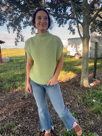 Avocado Mock Neck Sweater