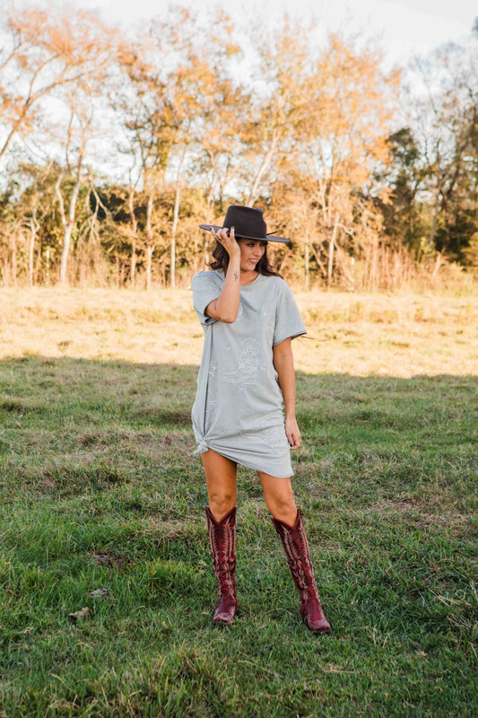 Moonlight Cowboy T-Shirt Dress - Big Country's Western WearSmall