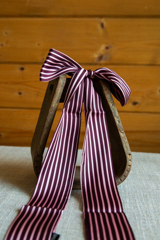 western accessory statement twilly by 2 fly co. the right stripe twilly in wine