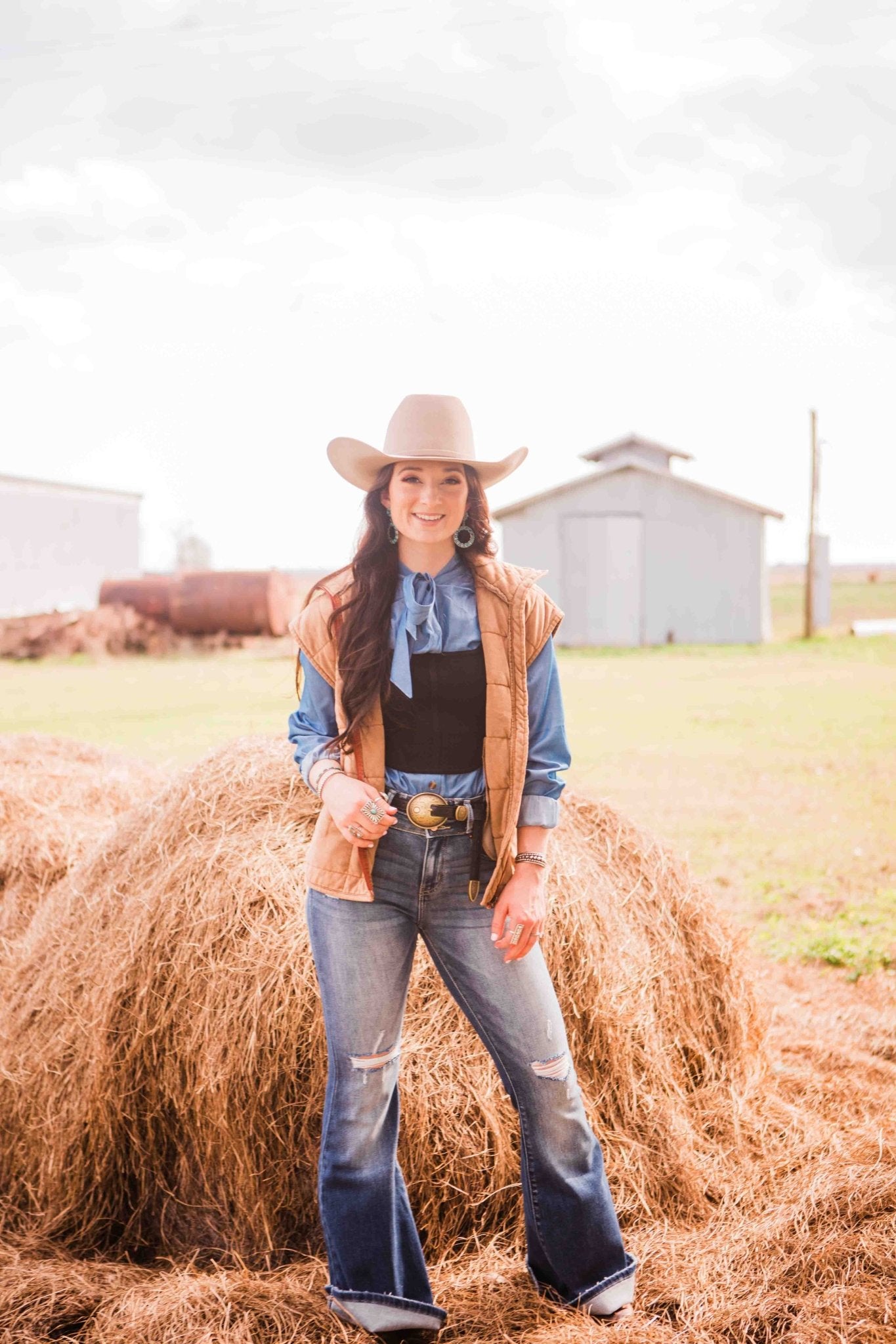 The Brown Quilted Vest - Big Country's Western WearSmall