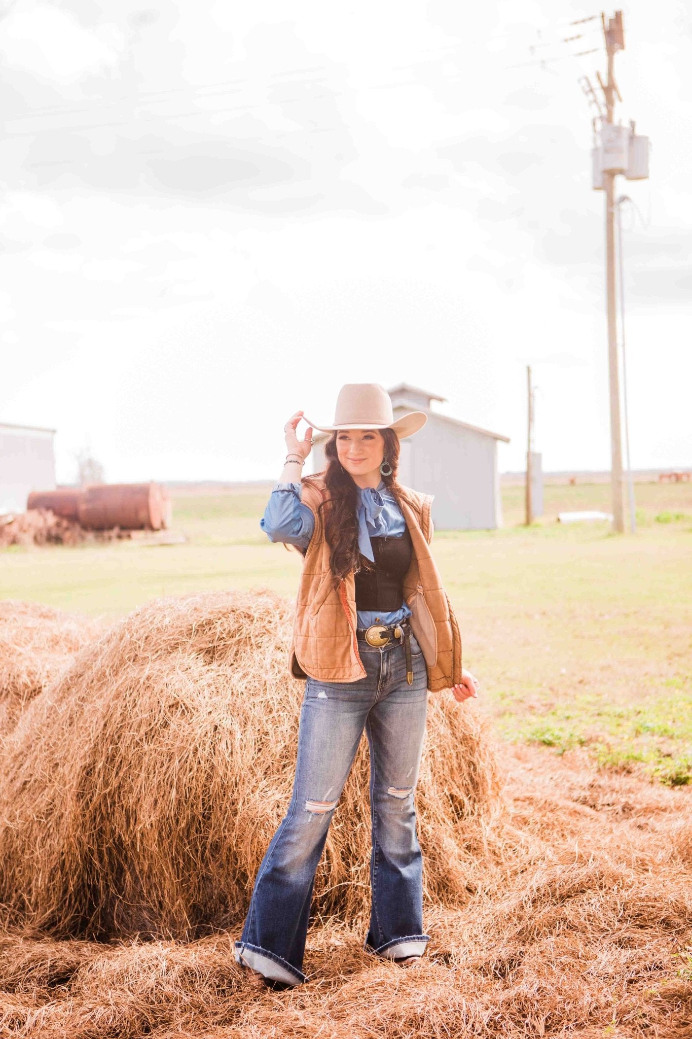 The Brown Quilted Vest - Big Country's Western WearSmall