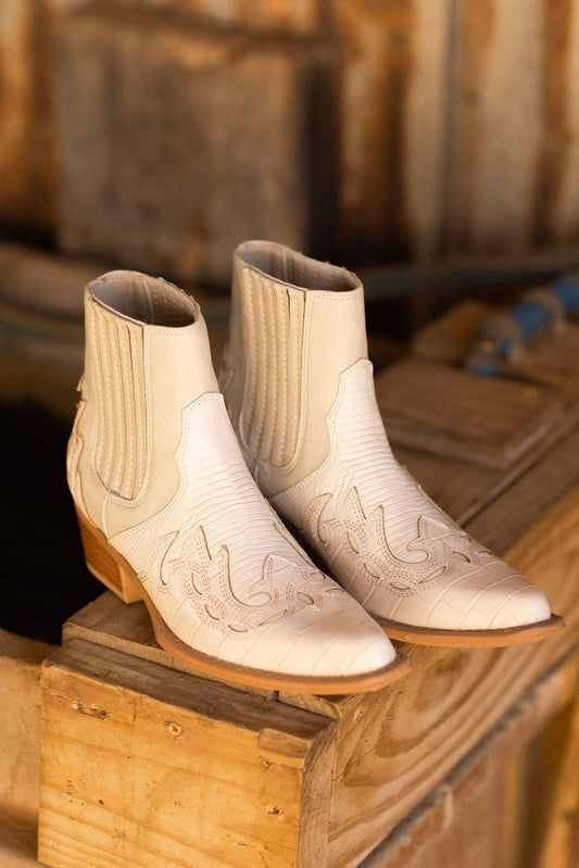 The Milo Bootie - Ivory - Big Country's Western Wear6